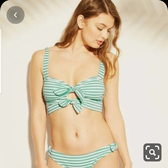 Shade & Shore Women's Textured 2 PC Swimsuit M/L - Picture 1 of 4